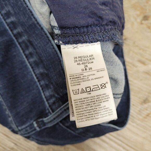 Gap Denim Mid Rise True Skinny‎ Jeans Super Slimming Blue Womens Size 28 - Picture 9 of 10